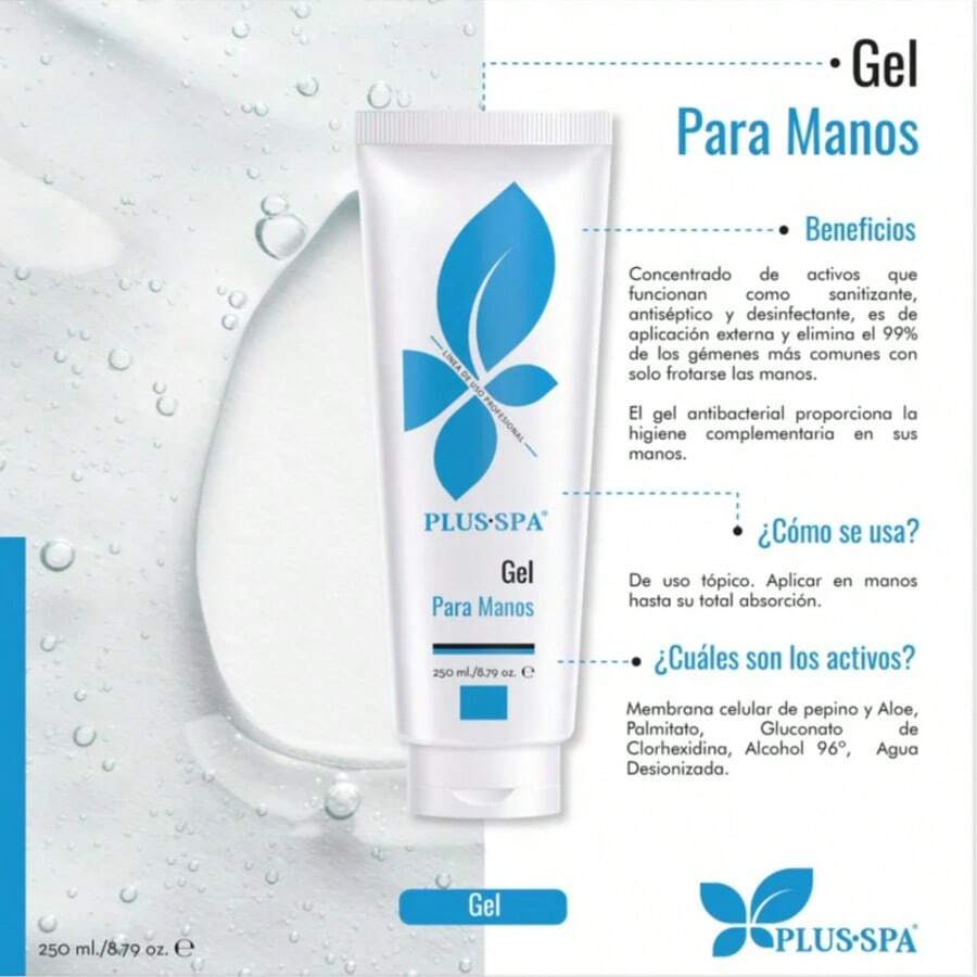 CLINICELL SPA PLUS•SPA® | Gel Antibacterial para Manos - 250ml