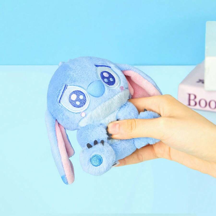 Miniso 1pc Blue Stitch Series 5 Expression Cartoon Cute Soft Doll Charm (Stitch) For Bag Key Decoration, Gift For Stitch Fans