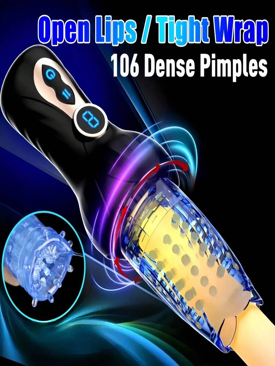 Transparent Masturbation Cup For Men Automatic Rotating Penis Training Massager 5 Rotations And 10 Vibrations Male Masturbator Vibrator Male Sex Toy