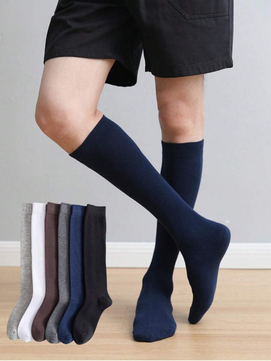 1Pair Of Men's Tall Socks, Breathable And Comfortable, Men's Business Socks, Suitable For All Seasons