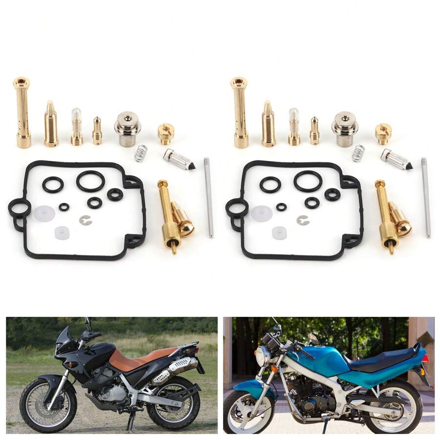 Kit di riparazione e ricostruzione del carburatore con 2 componenti di guarnizione adatti per Suzuki GS500E