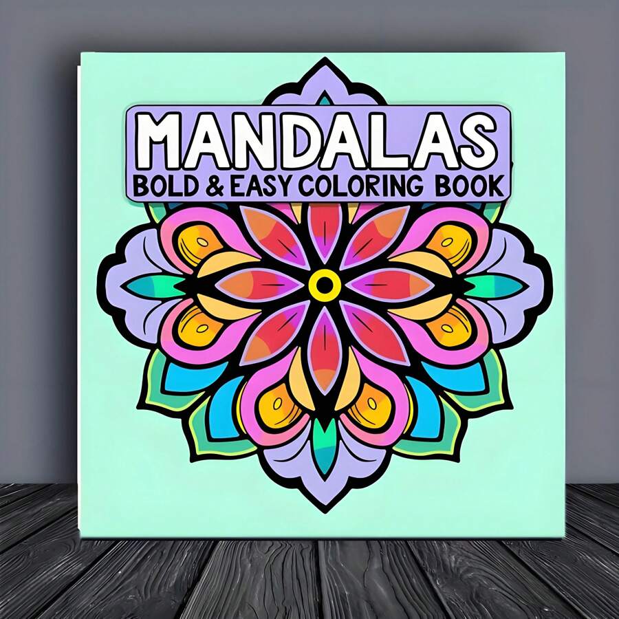 Mandala Coloring Book For Adults - Bold & Easy-To-Color Designs, Relaxing Creative Space, Stress Release Art Relax Tool, Perfect Gift For Valentine's Day, Christmas, Halloween, Birthdays, Friends & Family, Gift For Adults | Bold Coloring Book | High Quality Paper, Adult Coloring Books, Back To School, School Supplies