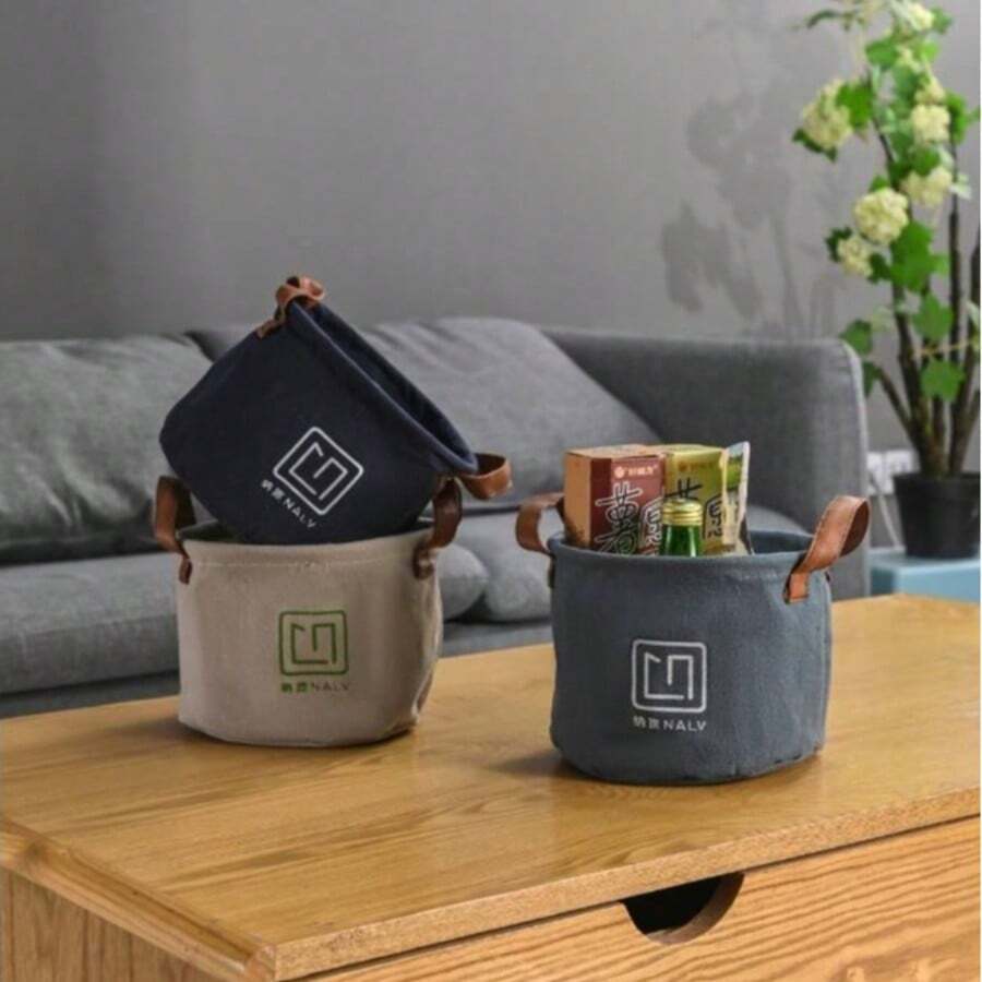 Closet Shelf Organizer Bins With Handles - Fabric Storage Baskets For Clothes, Towel, Purse.Snack Organizer For Pantry