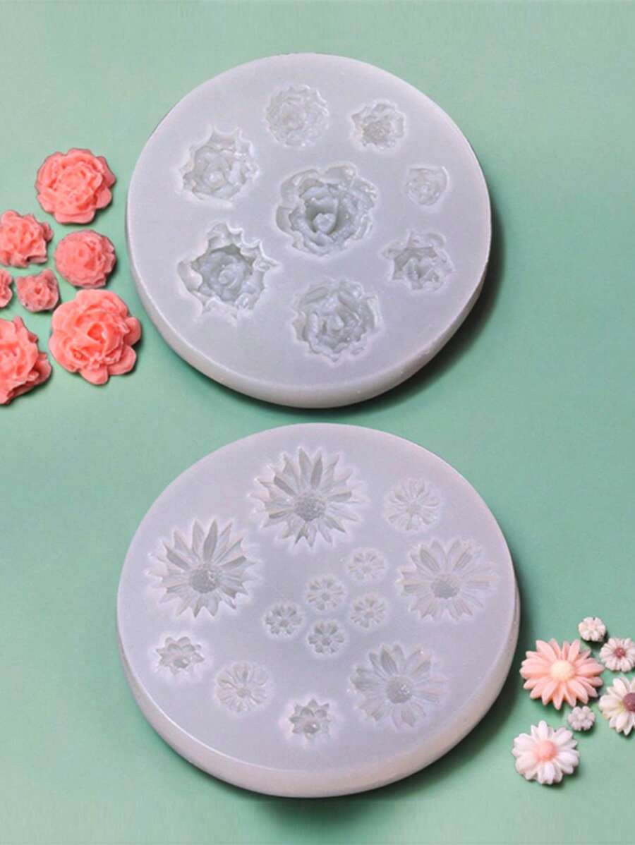 1 pièce Moule en silicone en forme de fleur de marguerite pour pierre parfumée, accessoire de diffuseur d'huiles essentielles décoratif fait maison en résine pour la cuisson