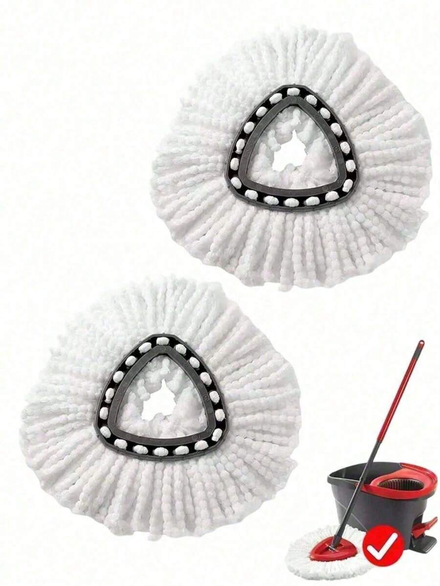 1/2pcs Replacement Mop Head, Compatible With O-Cedar/Easywrew Rotating Mop, Mop Accessory Replacement Head, Super Microfiber Mop Refill