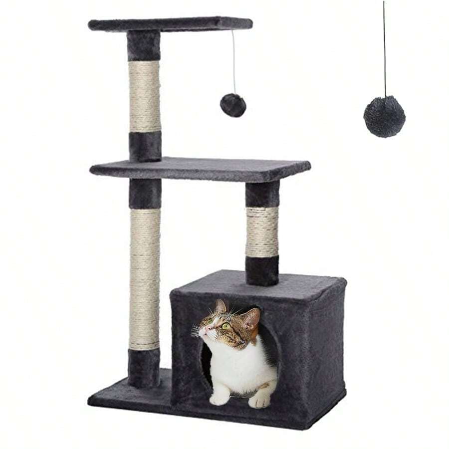 Appartamento per gatti di 84 cm (circa 33 pollici) con palo antifurto e antigraffio