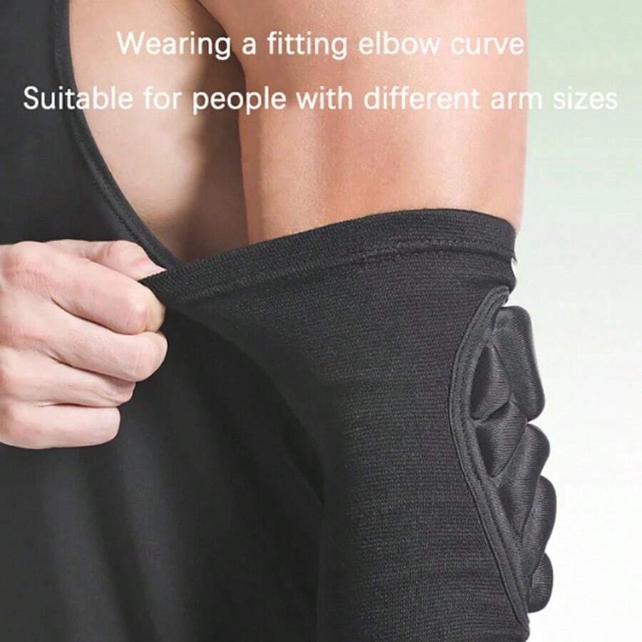1Pair Of Unisex Professional Thickened Sports Fitness Elbow Pads Suitable For Volleyball Sponge Support Compression Elbow