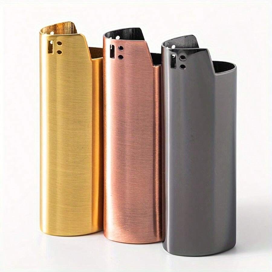 1pc Vintage Lucky Flower Metal Lighter Case, Fits Full Size BIC J6 Lighters - Fashionable & Durable Lighter Cover, Retro Arabesque Metal Lighter Case, Windproof & Minimalist Vintage Sturdy