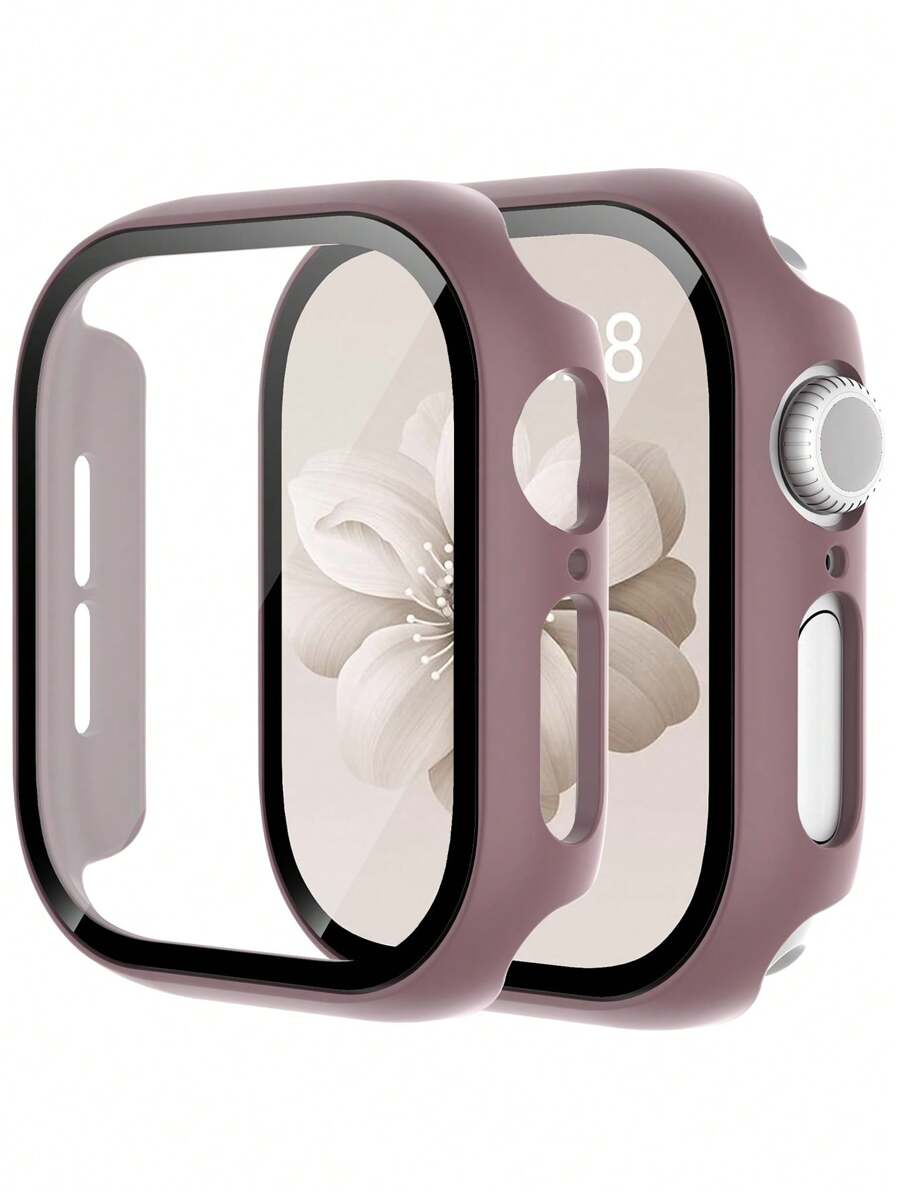1 pieza Estuche protector para , a prueba de golpes, resistente a los arañazos, impermeable, de material PC duro con textura mate fina, compatible con protector de pantalla de vidrio templado 9H, apto para Series 40/44/41/45/42/46/49mm, adecuado para hombres y mujeres