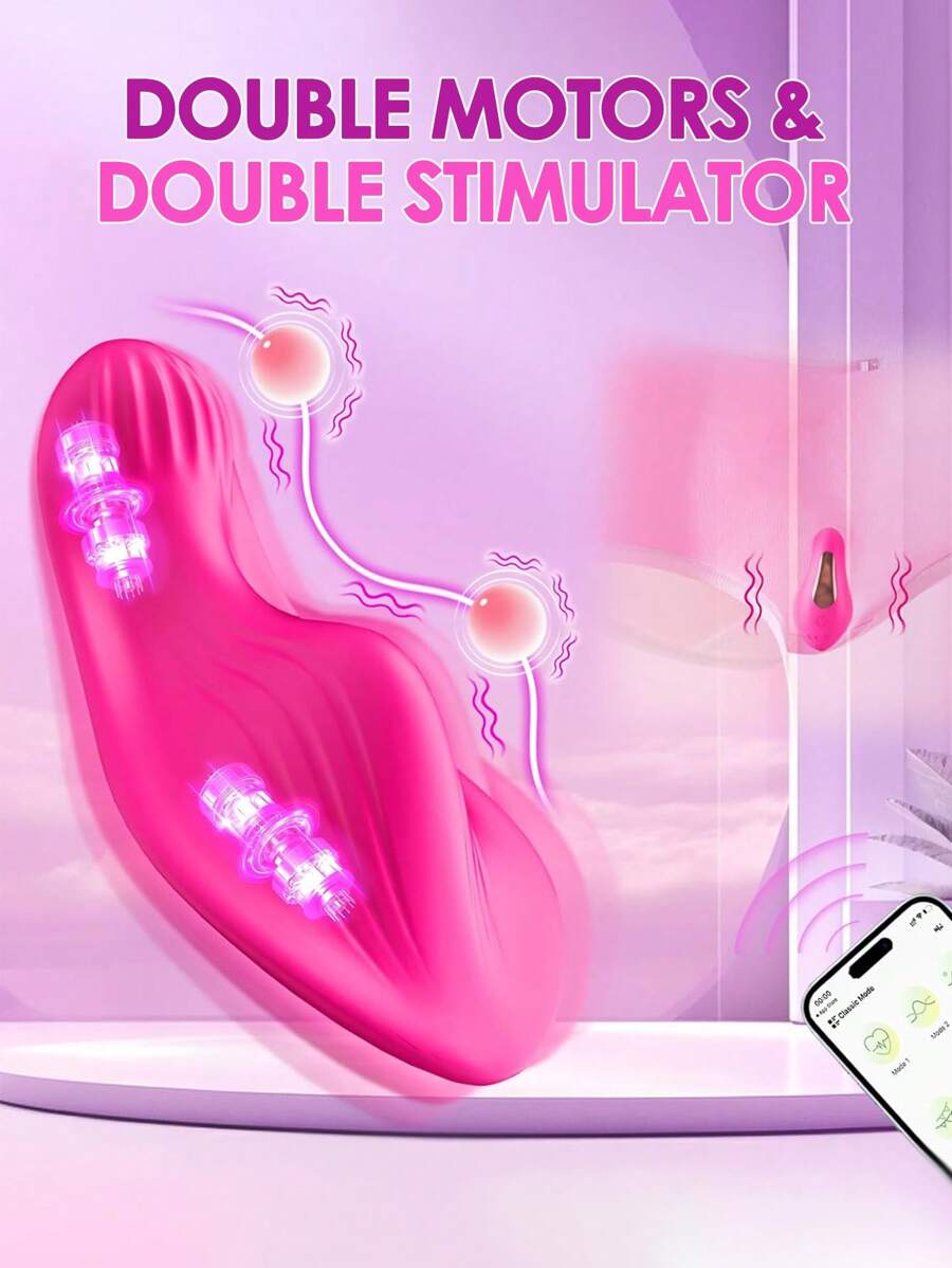 LIKETHAT Tragbare vibrierendes Ei App Fernbedienung Vibratoren Vagina G-Punkt Dildo Klitoris-Massagegerät Schmetterling Sexspielzeug für Frauen, G-Punkt und Klitoris-Stimulator Lustmittel für Paare, Sexspielzeug Vibrator, Sexspielzeug für Frauen