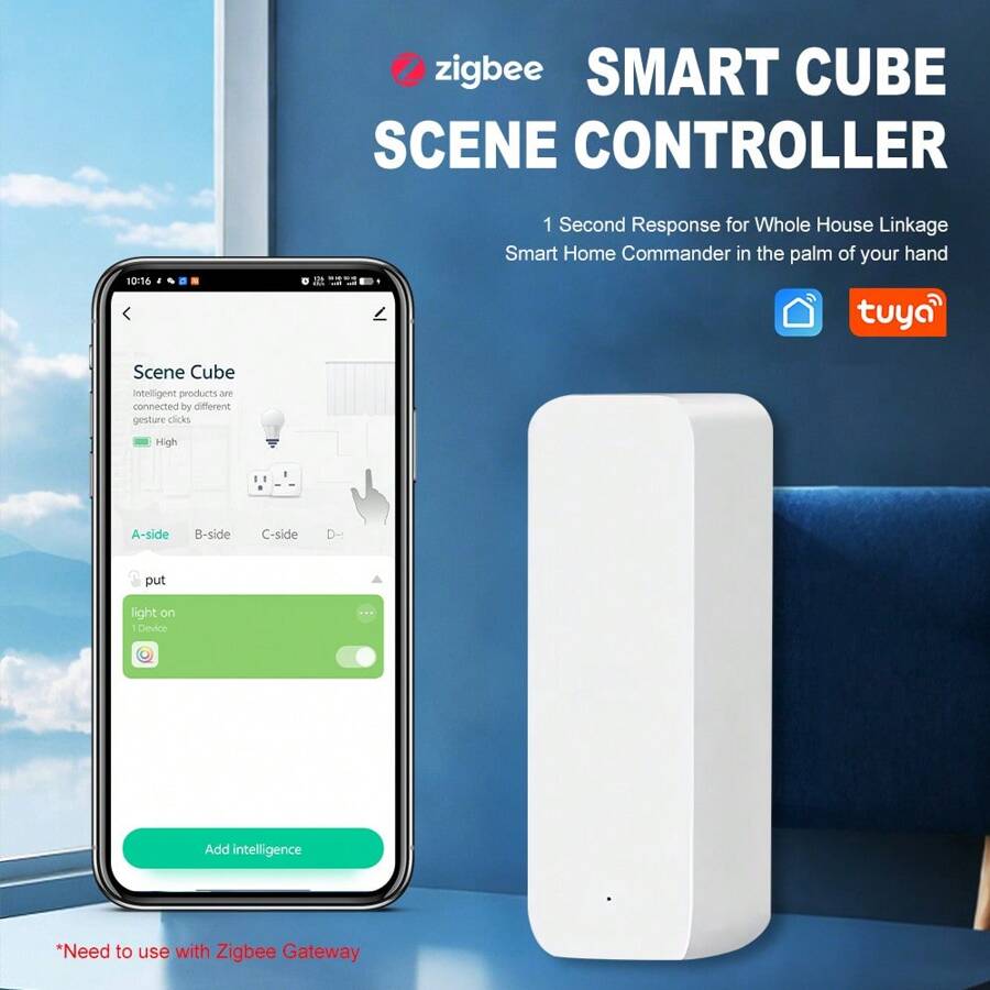 Tuya Zigbee Smart Scene Cube Wireless Scene Switch Smart Life App Remote Control Automation Scenario Switch Work With Alexa Assistant