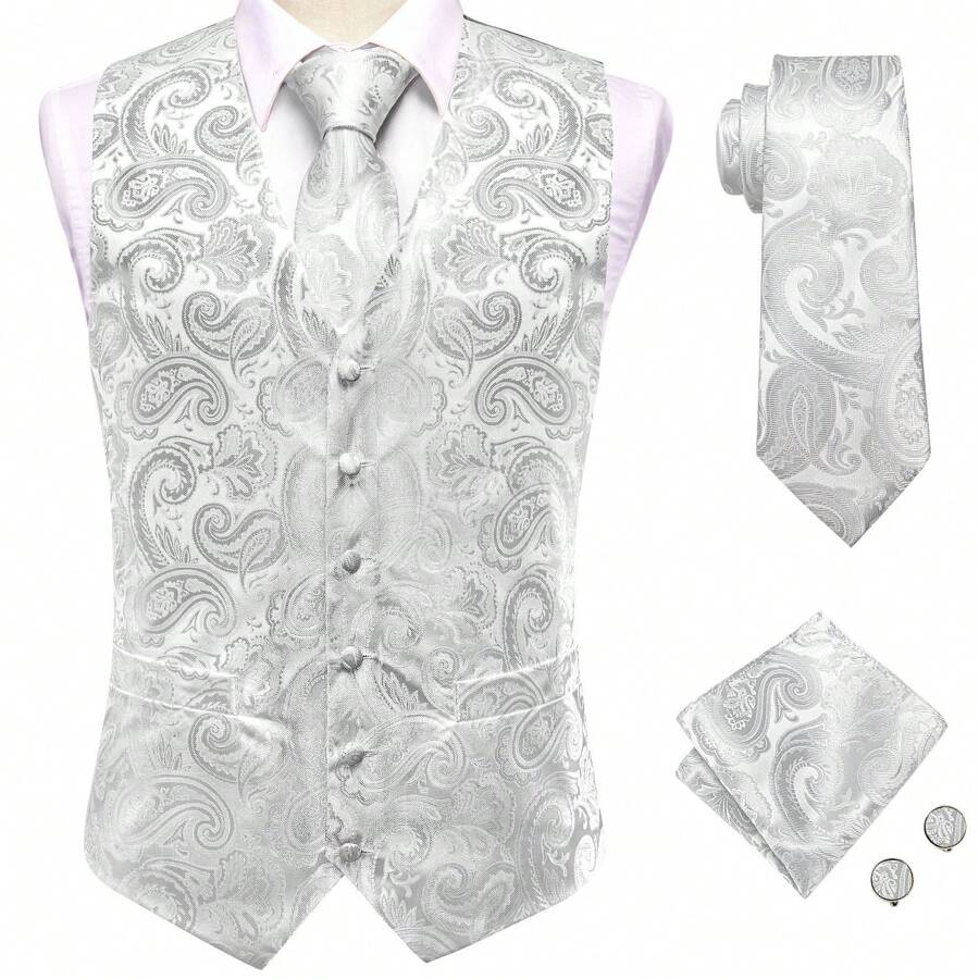 Men's Single-Breasted Sleeveless Summer Suit Vest
