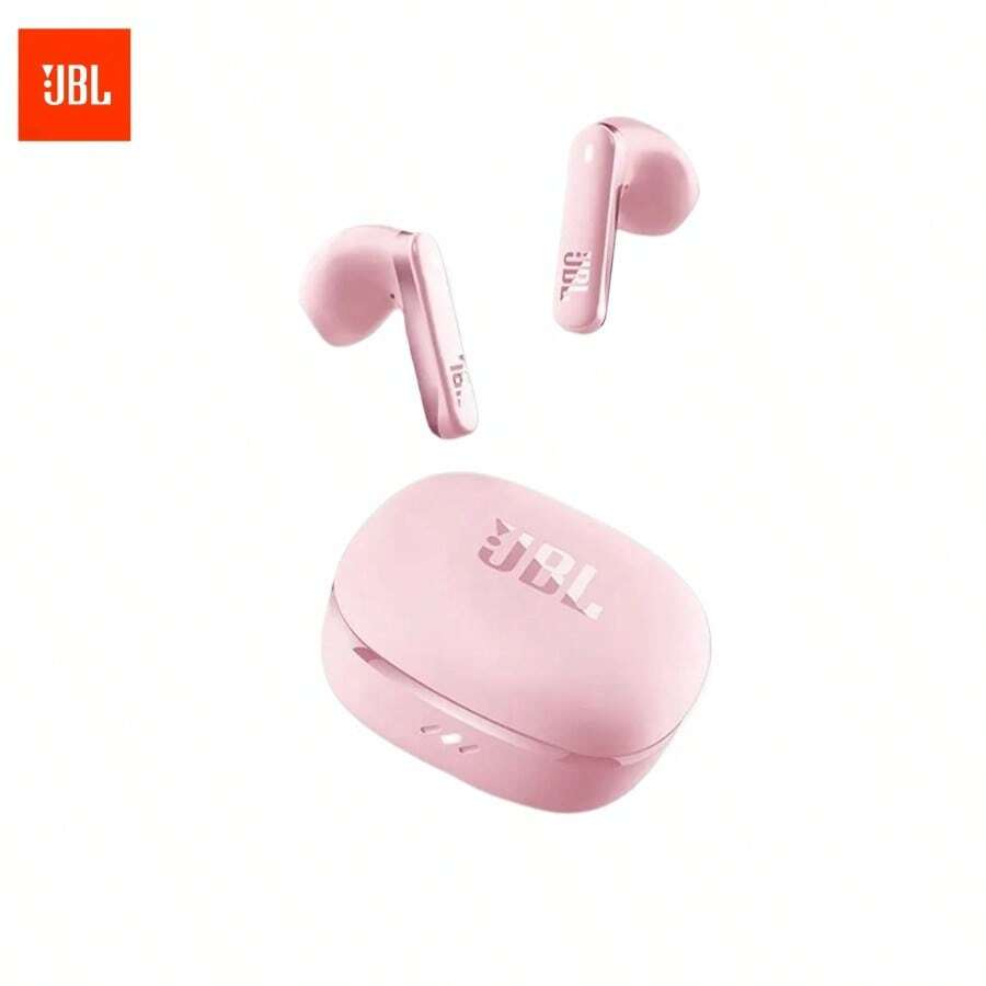 JBL JBL T280TWS X3 True Wireless Bluetooth Earbuds, Semi-In-Ear Music Earphones With Call Noise Cancellation, Waterproof, Sweat-Resistant, For Gaming, In Pink Color