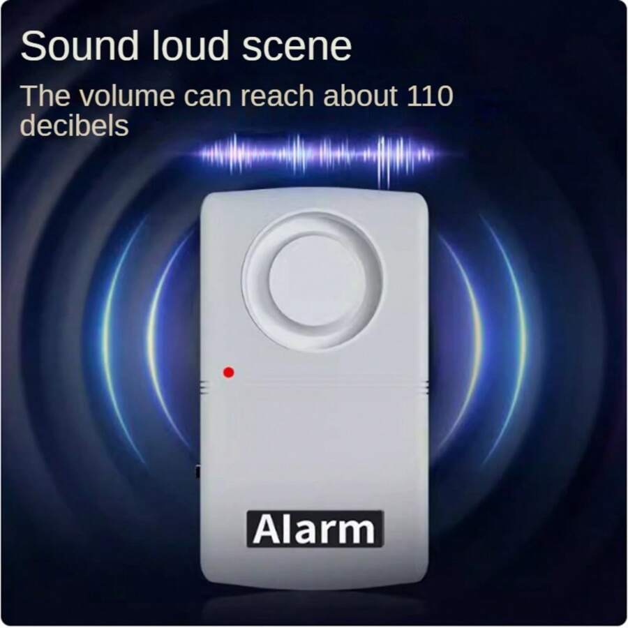 1 pieza Alarma antirrobo por vibración para coches, puertas, ventanas, almacenes, patios (Batería no incluida)