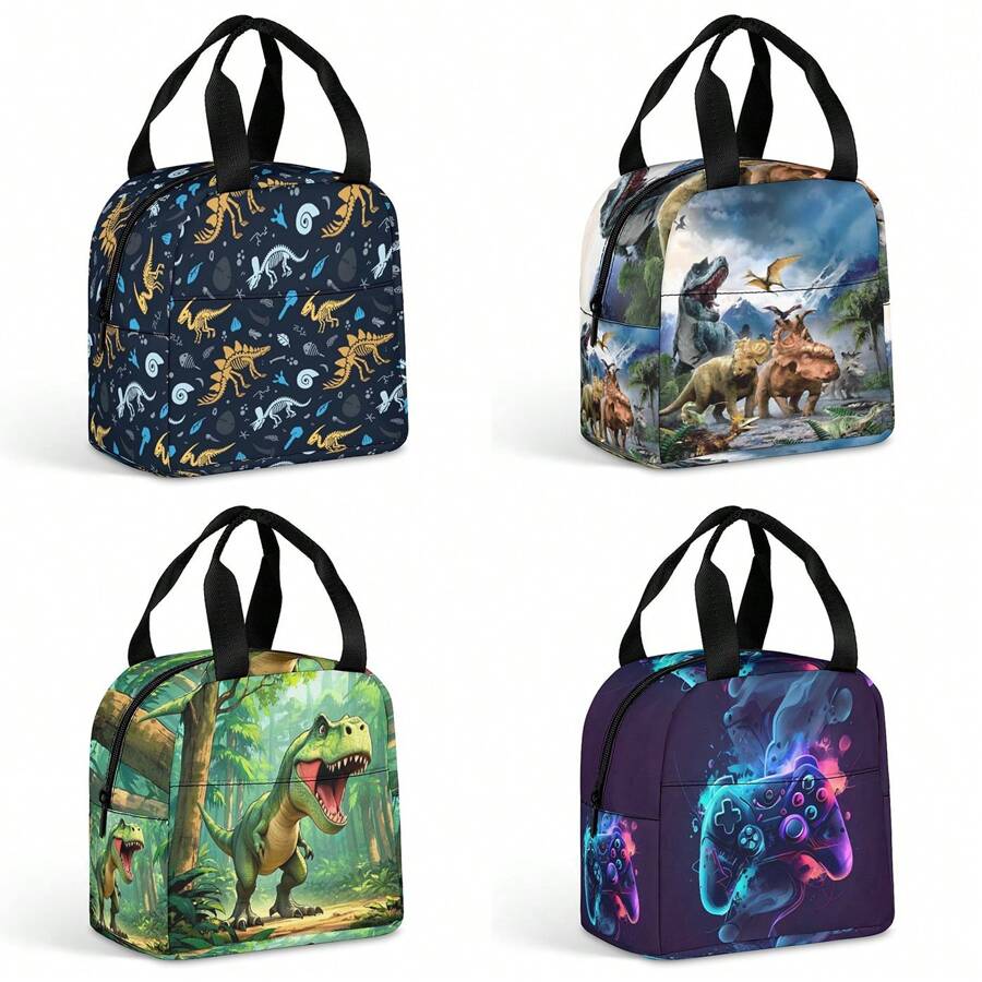 Lunch Bag For Kids Insulated Reusable Lunch Box Dinosaur Lunch Tote Bag For Boys Girls School Men Women Office Picnic School Supplies,Back To School