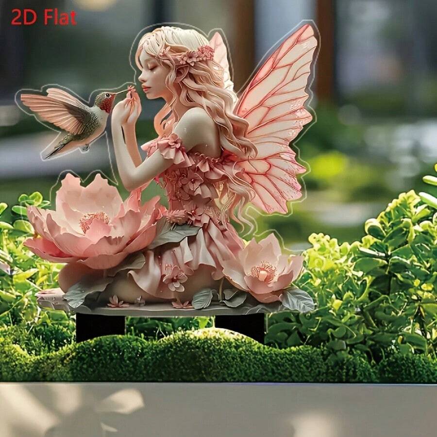 Bird Garden Stake - Acrylic Art Decoration, Suitable For Potted Plants, Garden Decor, Outdoor Decor, For Garden, Planter, Lawn, Backyard And Patio