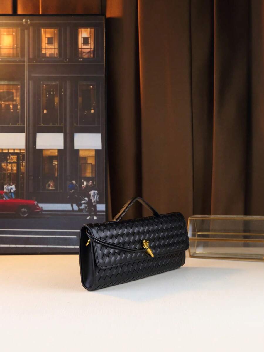 Bolsa de jantar de macio trançado 2024, bolsa baguete medieval, bolsa de órgão, bolsa mensageiro portátil horizontal, bolsa feminina personalizada