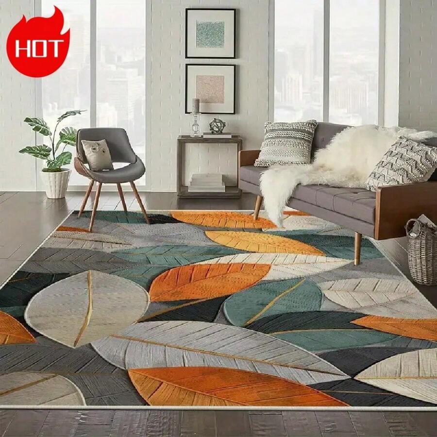 Velvet 1000g/M², Luxurious Velvet Area Rug, Personalized Geometric Lines, Retro Floral Fashion Patchwork, Premium Machine-Washable, Upgraded Version Features Thickened And Denser Material, Fade-Resistant, Modern, Backyard Bathroom Elegant And Creative Dorm Game Room Carpet Bathroom Decor Summer Bathroom Accessories Back To School