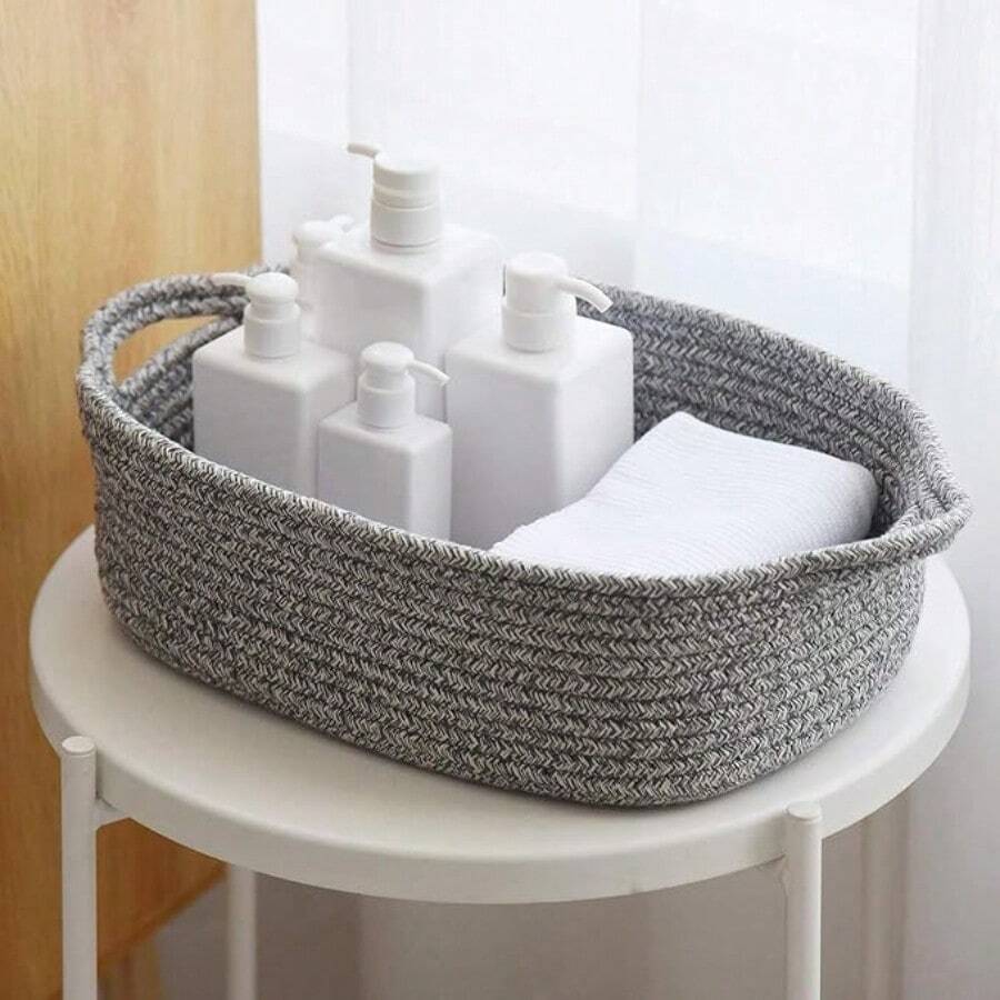 1 pièce de style nordique Boîte de rangement bleue, convenant pour le rangement dans la chambre, le rangement des jouets dans le salon, le rangement des vêtements dans les toilettes, et pouvant être utilisée pour le rangement d'articles divers