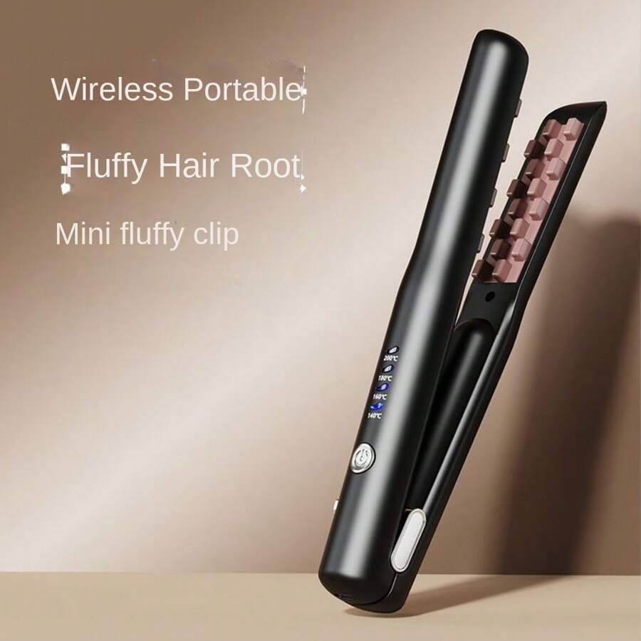 Hair Straightener,Hair Curler,Curler,Hair Care,Hair Care,Curler,Portable Cordless Ionic Hair Straightening Brush, USB Charging, Travel-Friendly Hairstyling Brush,A Portable Electric Curling Iron, Curling Root Curling Iron, Negative Ion Curling Iron, Fluffy Wave Styling Tool, Female Gift,Pea Corn Iron Fluffy Pad Hair Root High Skull Top Fluffy Tool Corn Curling Iron
