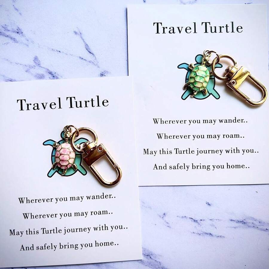 1 Stück Schildkröten Schlüsselanhänger, Ermutigung Geschenk, Dankeschön Geschenk, kann als Urlaubsgeschenk für Geliebte, Familie, Freunde und Klassenkameraden verwendet werden