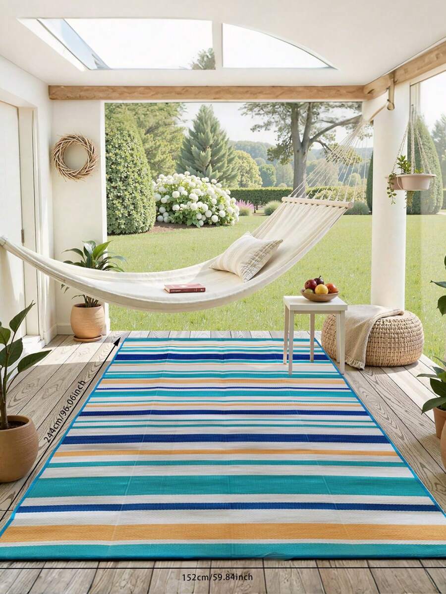 Tapete de plástico trançado para áreas externas, à prova d'água - Tapete para acampamento ao ar livre, caravana, tapete para varanda, deck, tapete para pátio, decoração de quintal, piqueniques, camping, jardim, volta às aulas