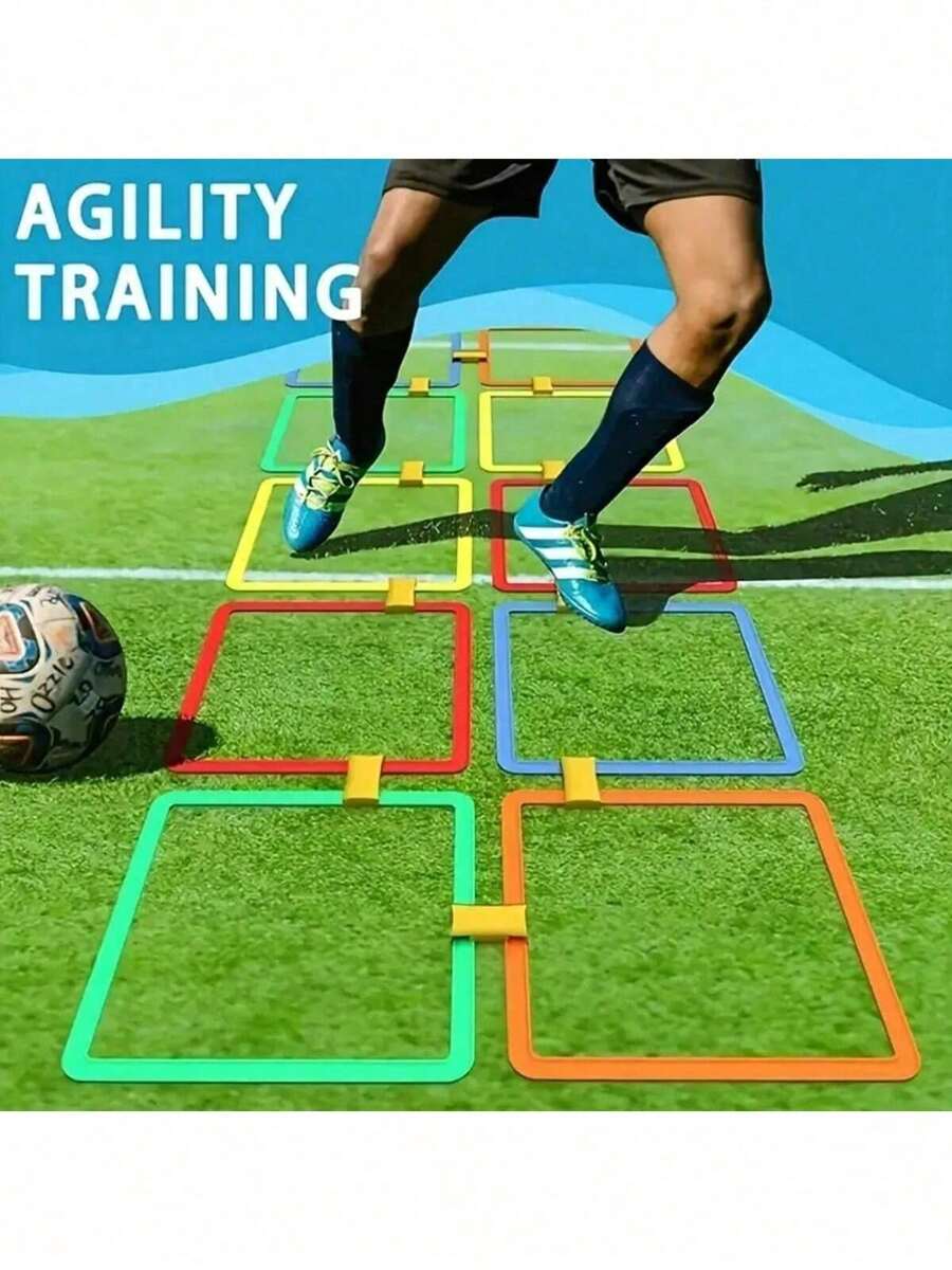 Indoor/Outdoor Fun Bounce Sensory Balance And Agility Training Set, Durable PP Plastic, Multi-Person Outdoor Entertainment, Quick Reaction Agility Improvement, Backyard Activity, Mixed Colors, Great For Halloween/Christmas Gifts (Random Colors)