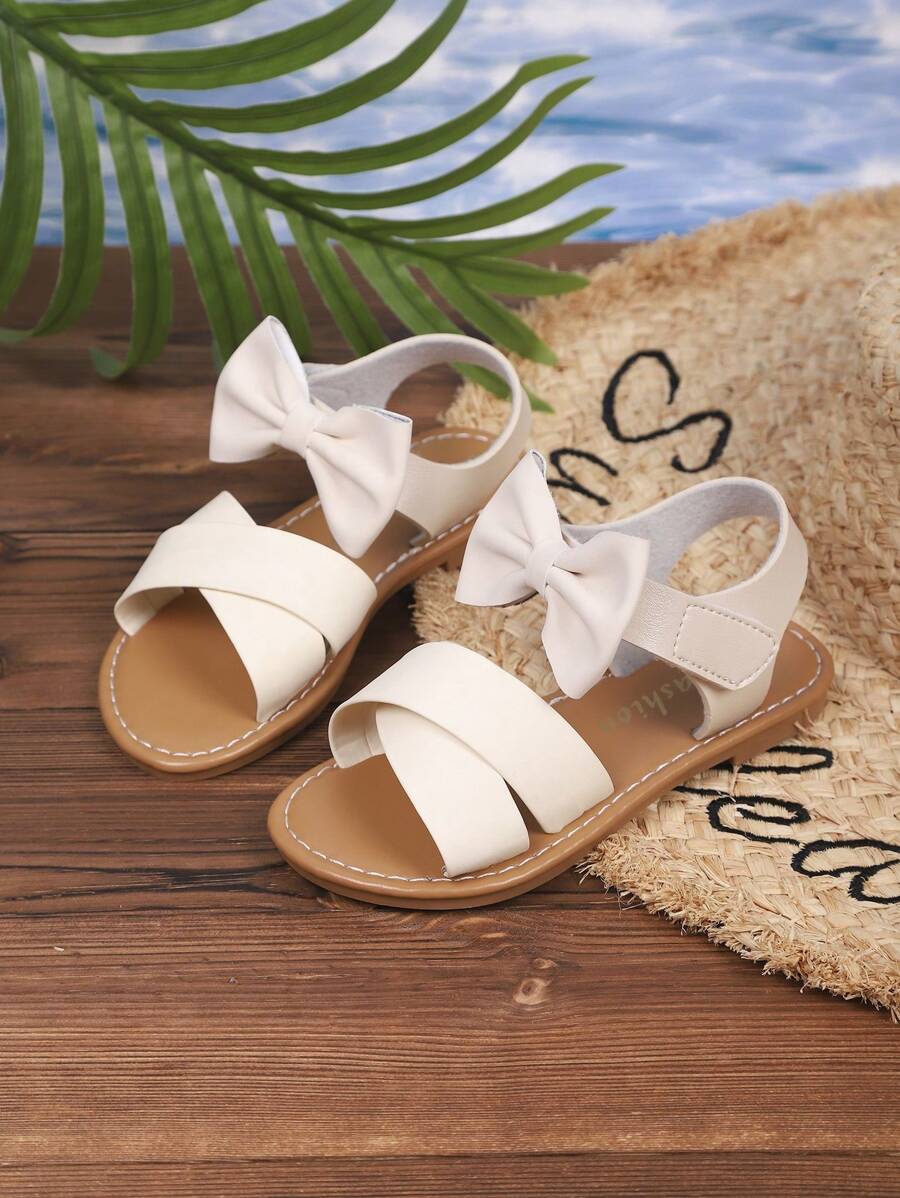 1 Par de Sandálias de Verão Novas para Meninas, Sapatos de Praia com Decoração de Borboleta Fofos de Bico Aberto, Adequados para Praia, Viagem, Fotografia, Escola, Uso Interno
