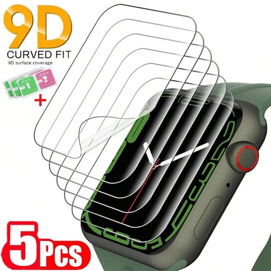 5PCS/10PCS Hydrogel Film For Apple Watch 10 9 5 6 10 3 2 1 40MM 44MM 42MM 46MM Screen Protector For Apple Watch Ultra 49MM 7 8 41MM 45MM