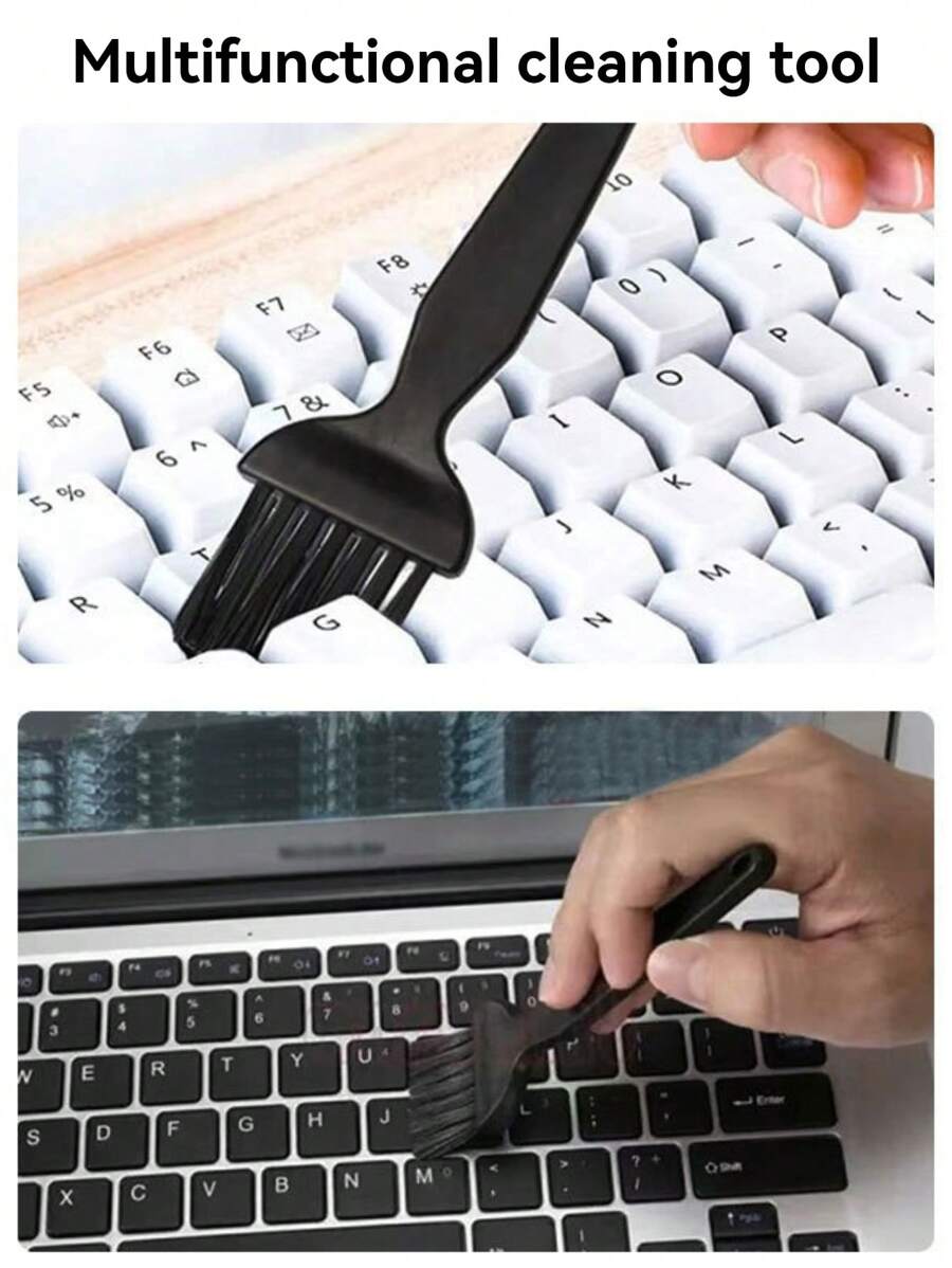 9 pièces Brosse en plastique multifonctions, brosse de nettoyage pour téléphone portable et ordinateur, brosse d'élimination de la poussière du clavier, ensemble de brosses pour les interstices de voiture industrielle