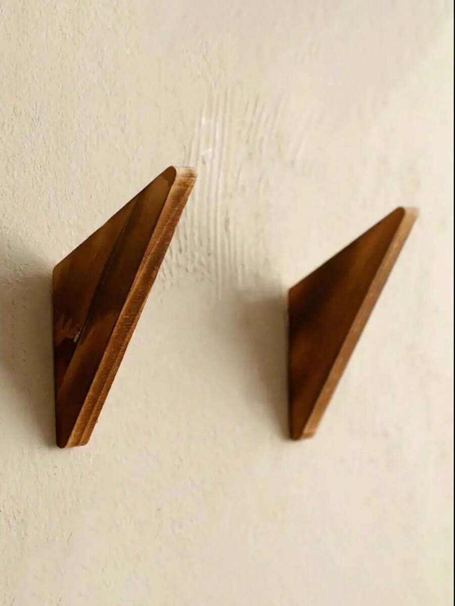 Ganchos de pared de madera hechos a mano en estilo rústico, ideales para colgar abrigos, sombreros en entradas, dormitorios y baños
