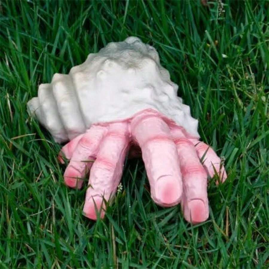 1 Pc Finger Crab Sculpture, Garden Decor And Home Decor, Interesting Halloween Home Decor, Tabletop Decor