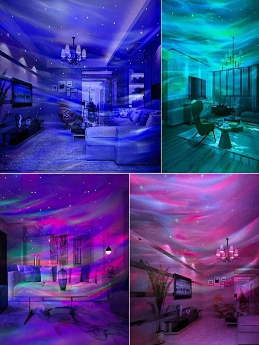 1 pezzo Proiettore di luci dell'aurora boreale con luce galassia per sala giochi, feste, proiettore di luce per camera da letto, proiettore di luce a LED per decorazioni domestiche