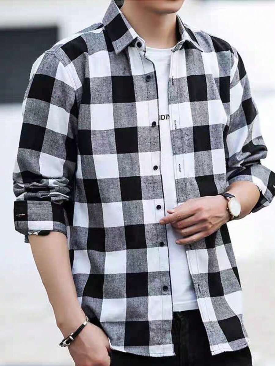 Camisa Xadrez Lenhador ALGODÃO FLANELA Masculino Manga Longa Roupa Festa Junina