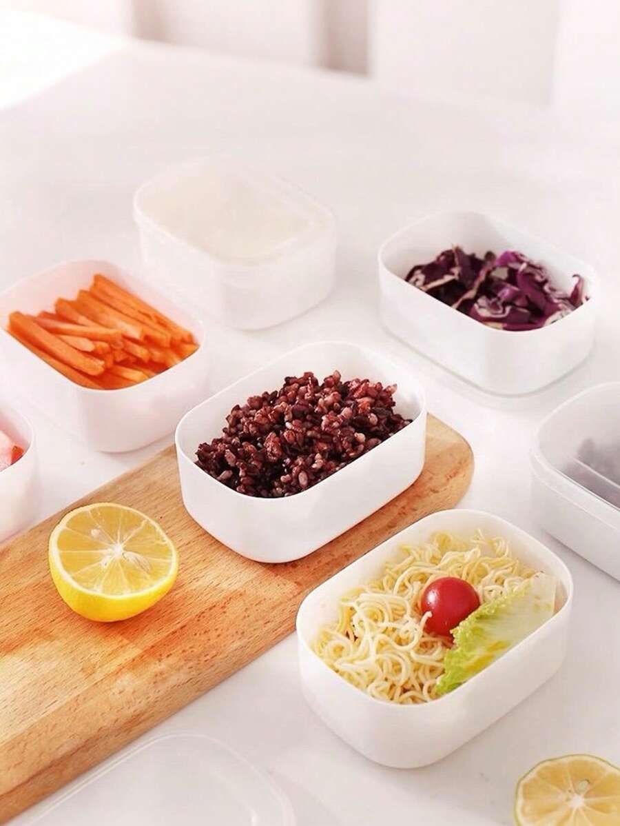 3 pièces de petits contenants de stockage de riz, boîtes à bento pour la préparation de repas de riz complet/riz brun, contenants de stockage alimentaire pour le réfrigérateur, sûrs pour le micro-ondes et le congélateur, taille compacte pratique, fournitures scolaires