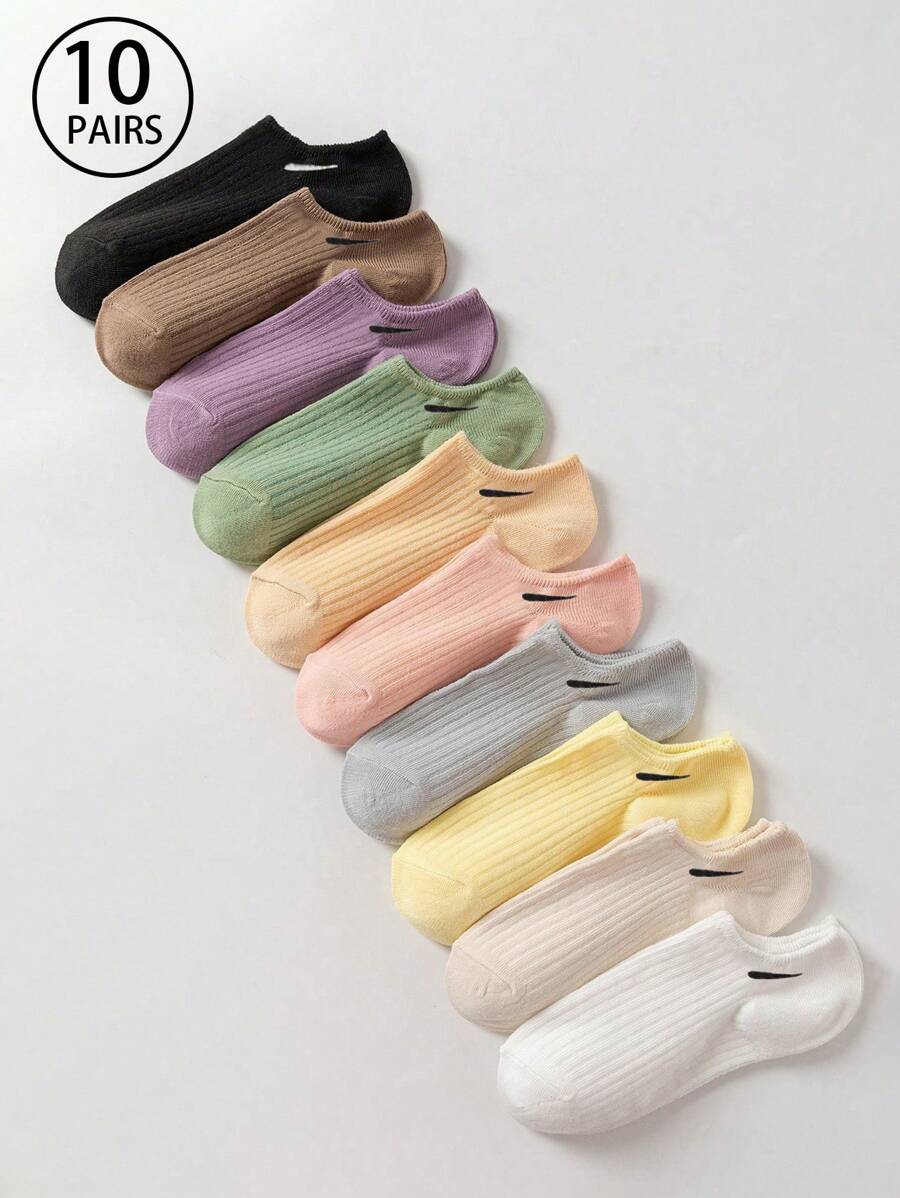 10/15 Pares de Meias Coloridas de Coração para Tornozelo, um Acessório Essencial para Garotas, Estilo Doce Japonês, Uso Diário Versátil, Design Baixo, Antiderrapante e Hipoalergênico, Meias Confortáveis e Respiráveis para Mulheres