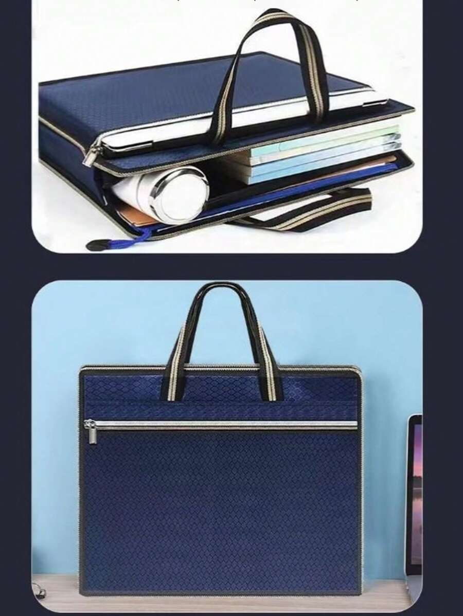 Oxford Cloth Zipper Document File Folder, Large Capacity Briefcase For Office Meeting, Wholesale Organizer Bag School Supplies, Back To School