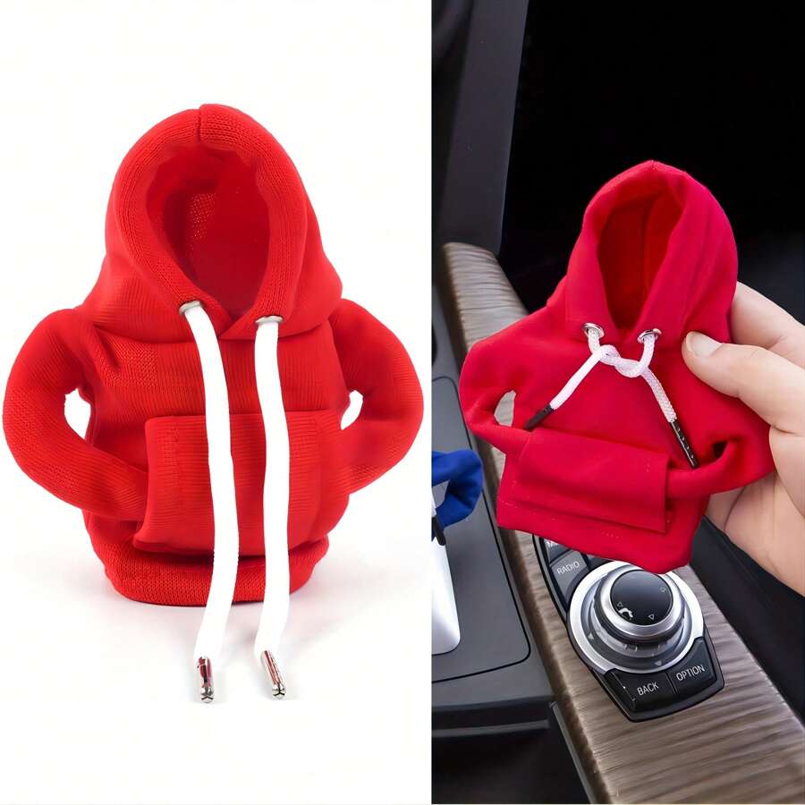 Car Gear Shift Hoodie, Fashionable Gear Shift Knob Cover, Mini Hoodie For Auto Shifter, Auto Interior Cute Gadgets,Universal Car Decor Accessories