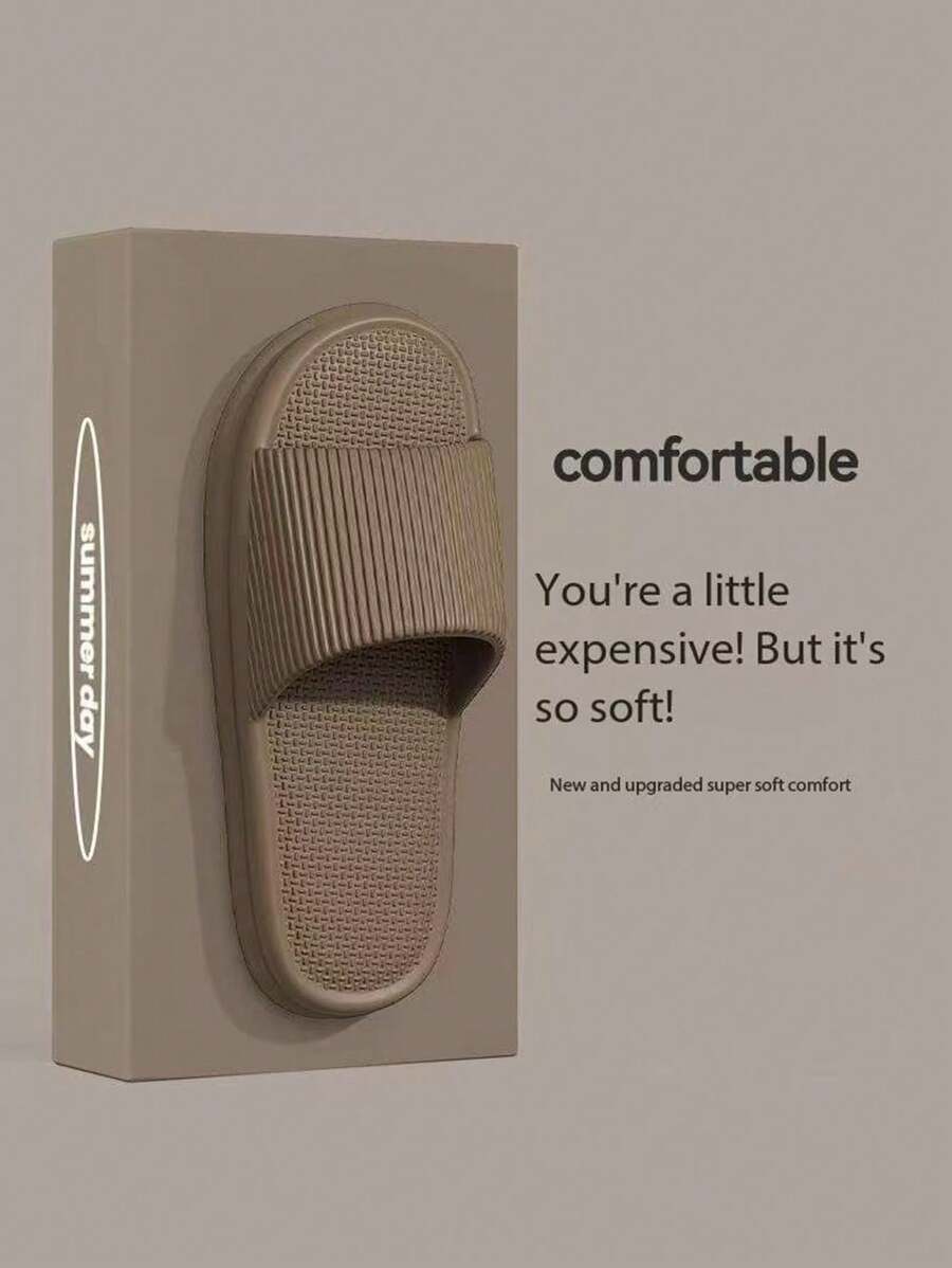 Men's EVA Slippers, Casual Non-Slip Slide Sandals, Open Toe, Suitable For Indoor, Outdoor, Beach, Shower, All Season, Comfortable Unisex Slippers
