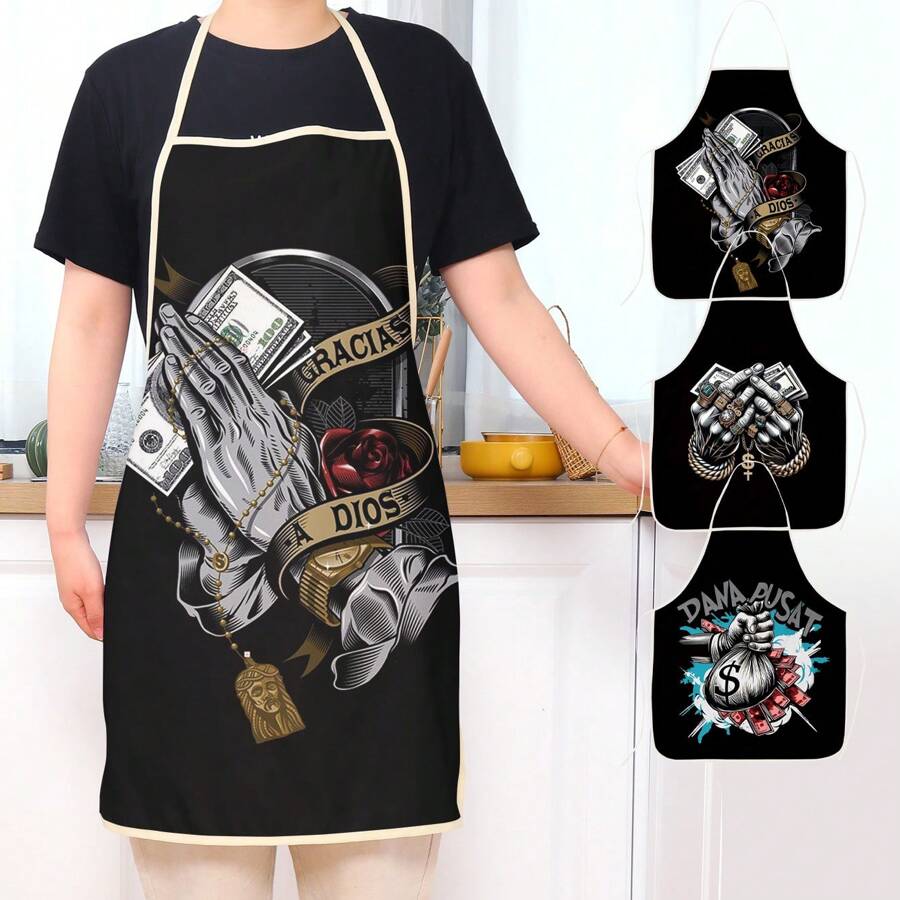 1 pieza Delantal personalizado e impreso de manera creativa que te hace único y de moda, delantal de trabajo, fiesta y cocina personalizado, perfecto para la cocina, el restaurante, la fiesta, unisex