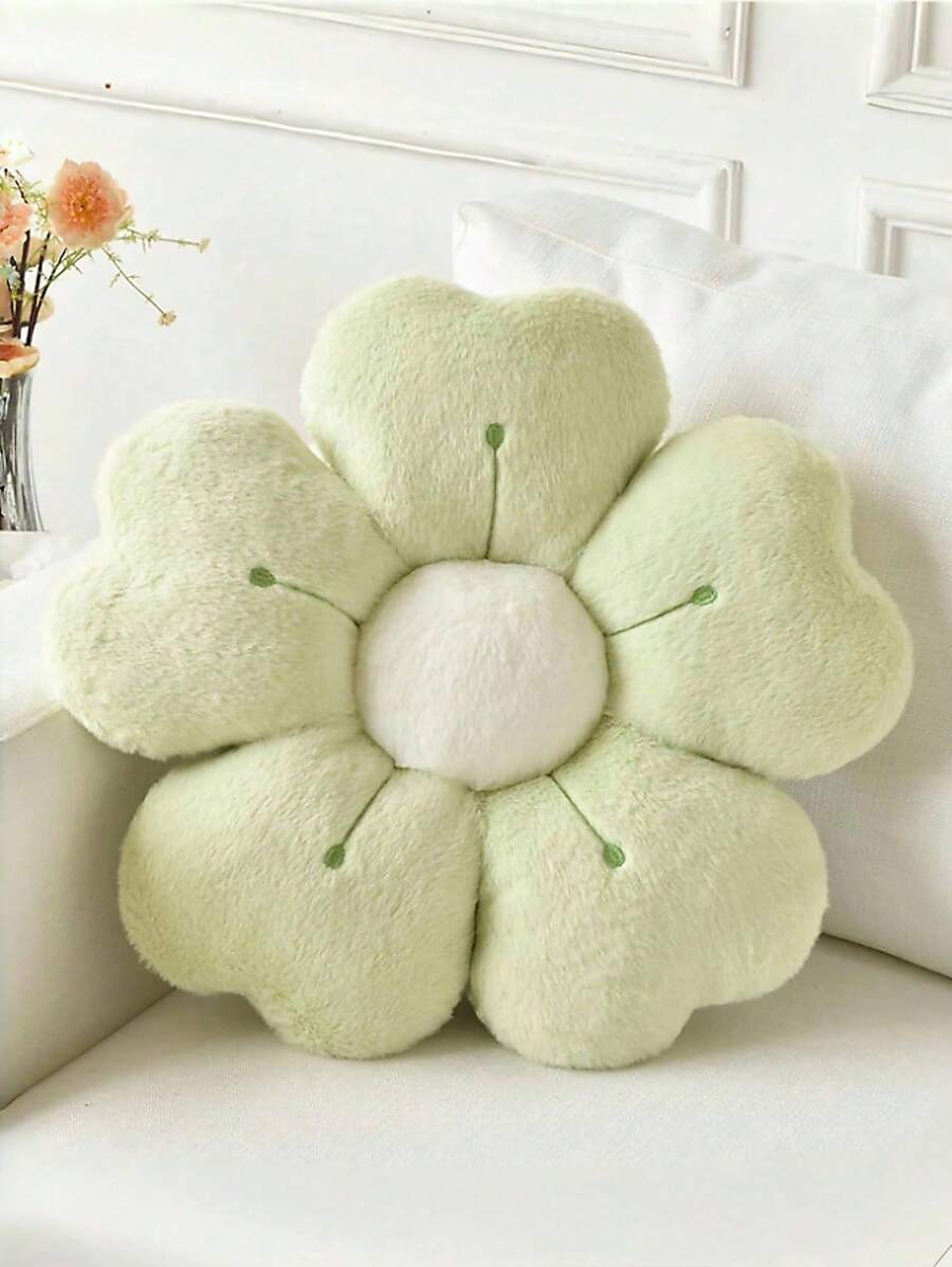 1pc Flower Throw Pillow, Floral Shaped Decorative Cushion For Bed, Sofa, Bedroom Decor, Lovely Daisy Accent Pillow For Dorm, Floor Seat Cushion, Spring Gift For Family And Friends