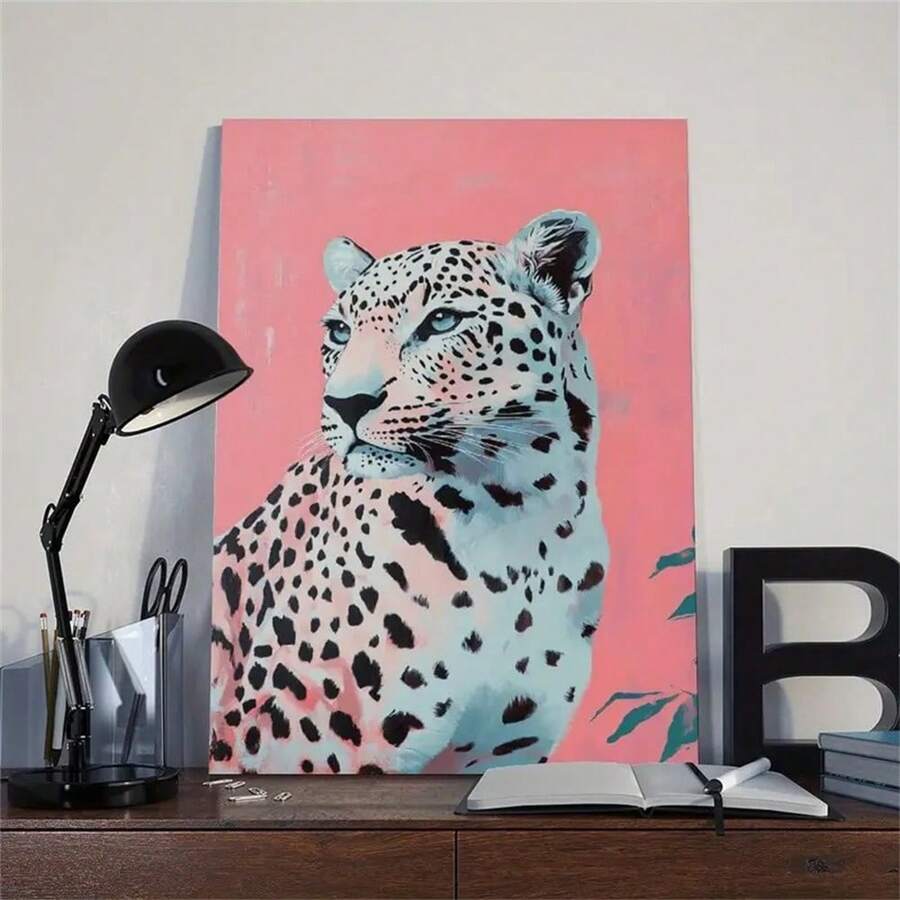 1 Pack Funky Pink Cheetah Print Posters Leopard Print Preppy Posters Modernist Cheetah Decorative Wall Art, IndoorOutdoor Use For Bedroom, Kitchen, Dorm, Classroom, Dining Room, Perfect Gift For Modern/Classic/Art Deco Style,No Frame