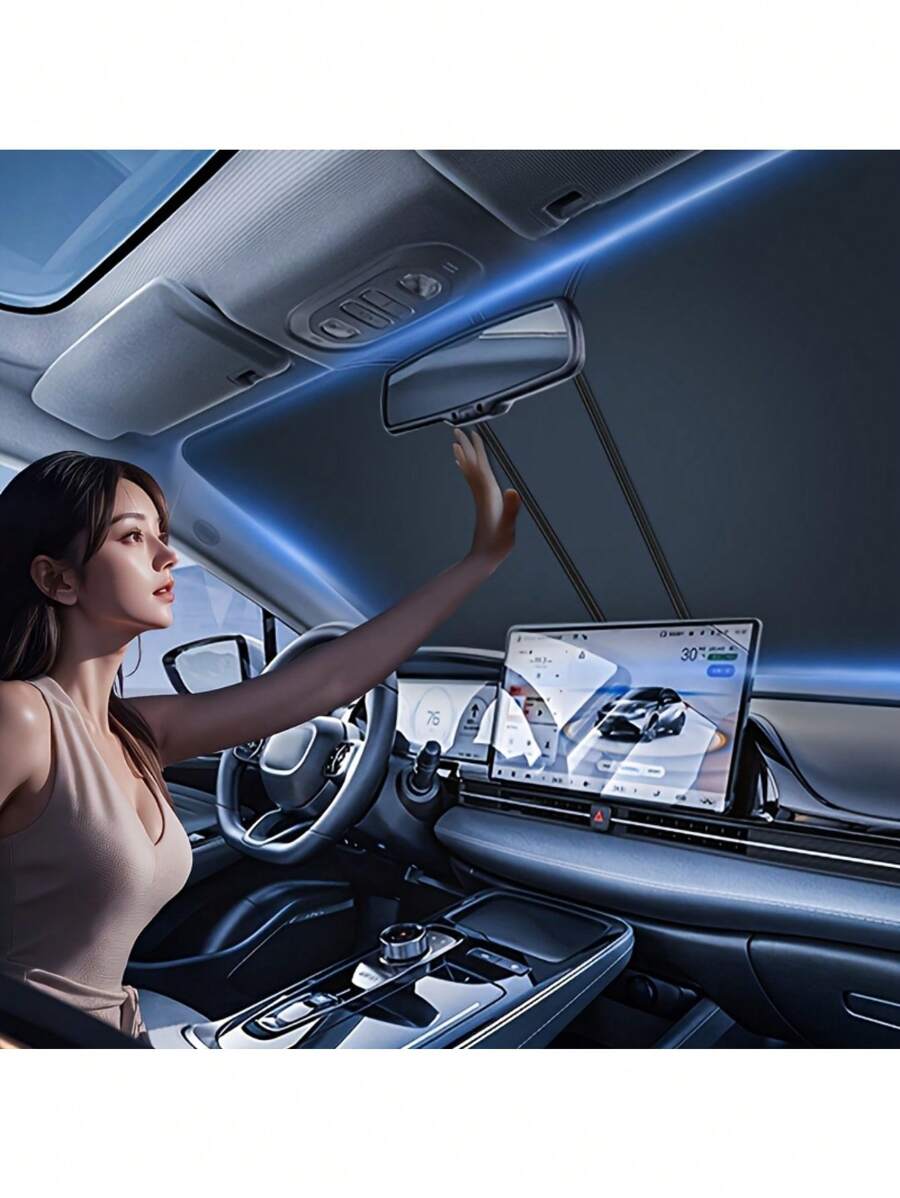 1 piÚce Pare-soleil de pare-brise de voiture, pare-soleil intérieur pour protéger contre l'éblouissement et la chaleur, accessoire essentiel pour le stationnement, cadeau idéal