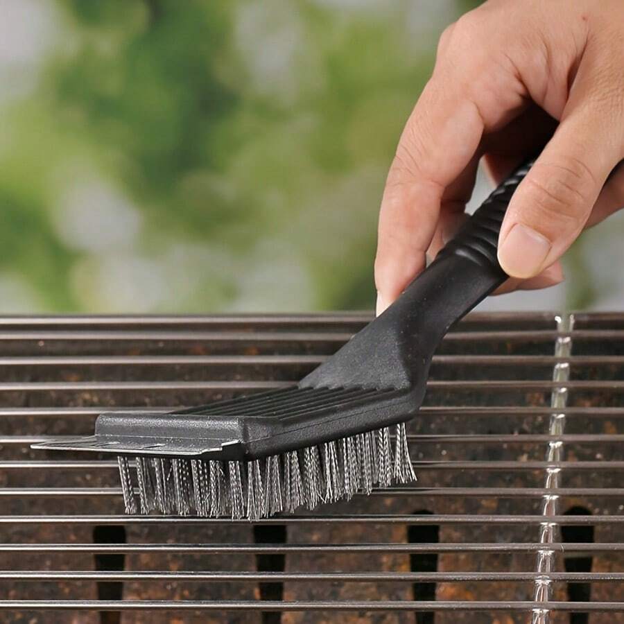 1 pièce Brosse de nettoyage pour grille de barbecue en fil d'acier