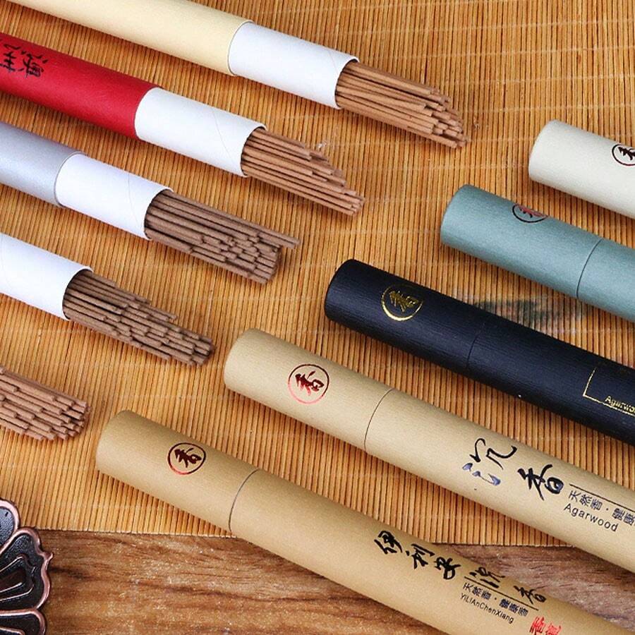Approximately 40pcs/Box Incense Sticks, Long Lasting Fragrance For Home, Office, Hotel, Washroom, Air Purifier, Sandalwood, Agarwood, Jasmine, Rose, Lavender Scents, Wooden Air Freshener, Suitable For Home, Office, Outdoor, Swimming Pool, Camping, Christmas, Halloween, Easter, Thanksgiving, Valentine's Day, Random Color & Style