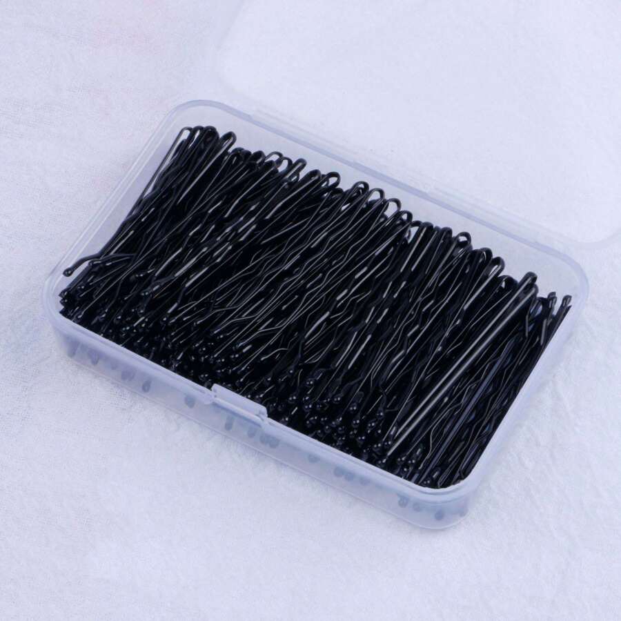 50/150pcs Ladies Simple Solid Color Invisible Hair Clips, Wavy Hair Clips, Hair Accessories For Women