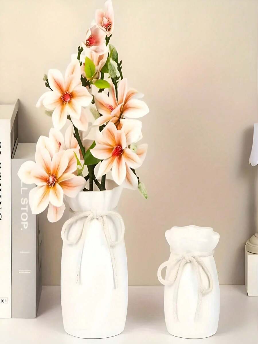 1 Fortunata borsa a forma di vaso, scatola portaoggetti da tavolo, adatta per pennelli trucco, matite per sopracciglia, strumenti di trucco, portapenne, può contenere vari fiori per decorare il tavolo da toeletta, camera da letto, soggiorno, sala da pranzo, ufficio, decorazione per la casa