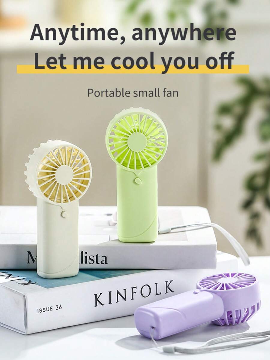 RAF 1pc Handheld Portable Fan Battery Powered Portable Fan Suitable For Office Dormitory Portable Fan Silent Portable Fan