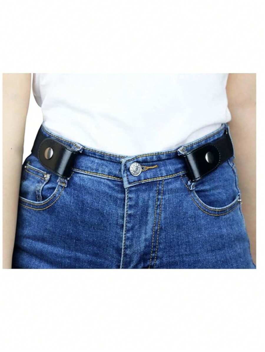 1 Stück Damen Elastischer Taillen-Gürtel - ohne Schnalle, ohne Umstände, bequemer verstellbarer elastischer Gürtel für Sommer, Schule