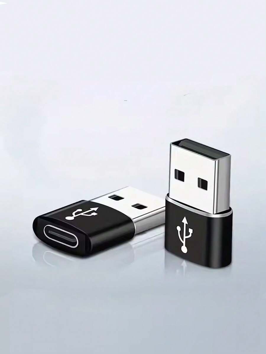 1pc USB To Type-C Adapter, Suitable For Charging & Data Transfer Between Phones, Computers, Cameras With USB To Type-C Interface